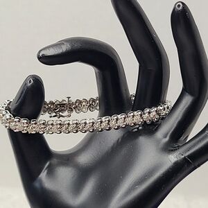 Diamond Sterling Silver Bracelet